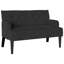 Banc Chesterfield Vidaxl noir 44,09 po x 25,79 po x 29,53 po en velours-1869997249