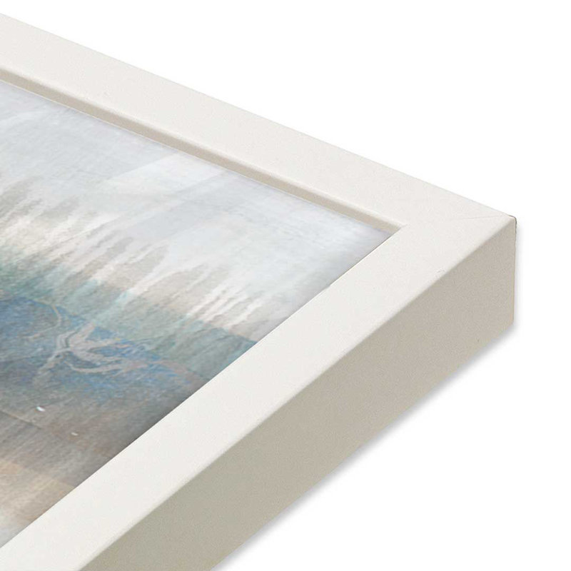 Ensemble de 2 imprimés Moody Drift Lines, 30 po x 20 po, Impression encadrée, Blanc opaque