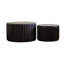 Ensemble de tables basses rondes festonnées noires