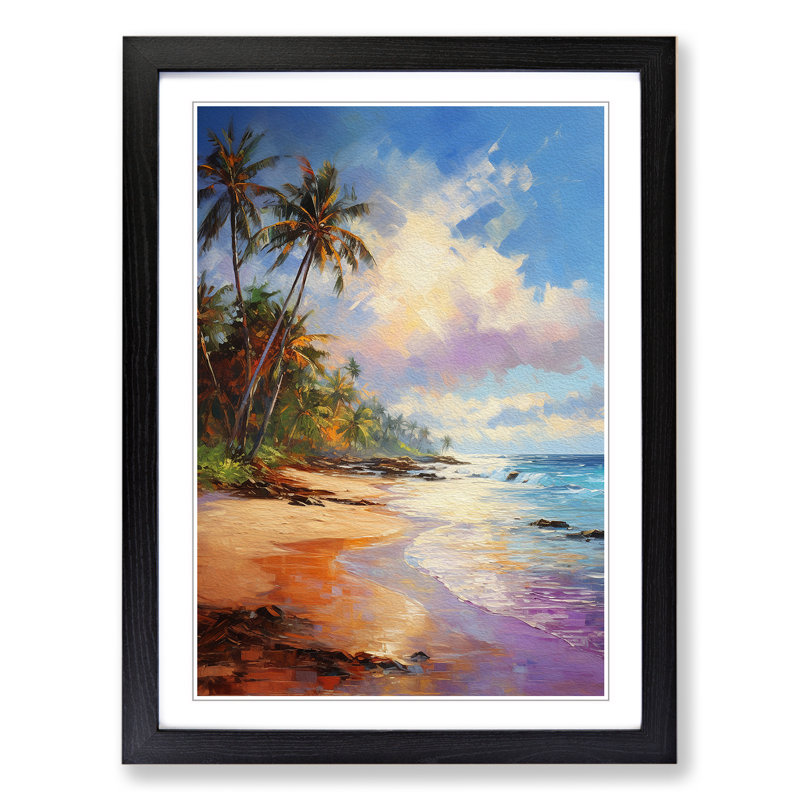Single Picture Frame Print on Wood, Black Framed, 64cm H x 46cm W