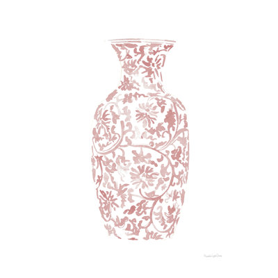 " Pink Chinoiserie Vase II " Painting Print