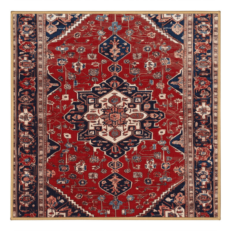 Tapis brun lavable à la machine, Carré 4 pi