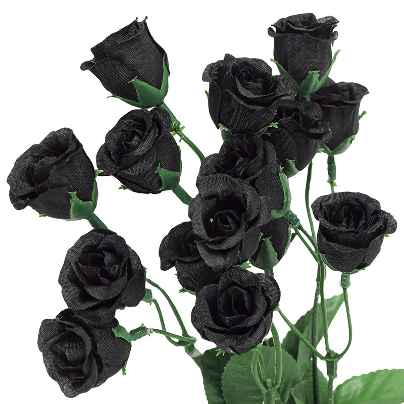 Bouquet de roses artificielles, Noir, noir, noir, noir