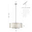 Lustre cylindrique 24 lumières 6 pouces Capiz-387500316