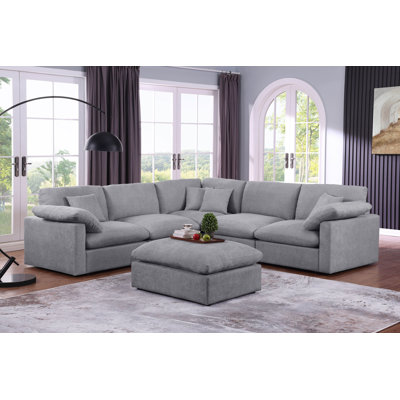 Canapé modulaire surdimensionné réversible de coin 6 pièces Cloud