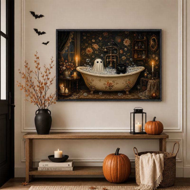 Art mural sur toile Halloween, H 18 po x l 24 po