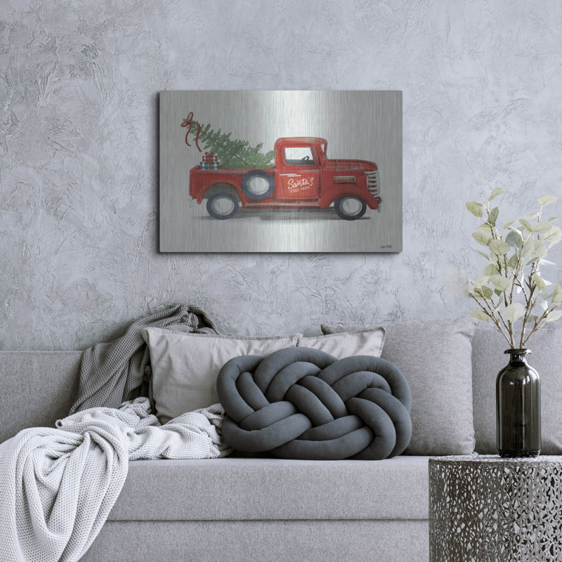 Luxe Metal Art 'Santa's Tree Farm' By House Fenway " Luxe Metal Art 'Santa's Tree Farm' By House Fenway, Metal Wall Art, 36" X 24" " by House Fenway