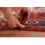 Tapis rouge à motif géométrique traditionnel 10 x 13
