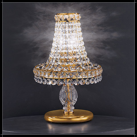 Settat Table Lamp, 24 k Gold