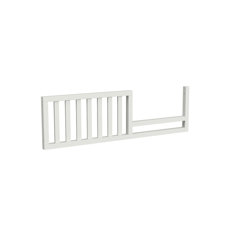 Harper Solid Wood Toddler Crib Rail, White