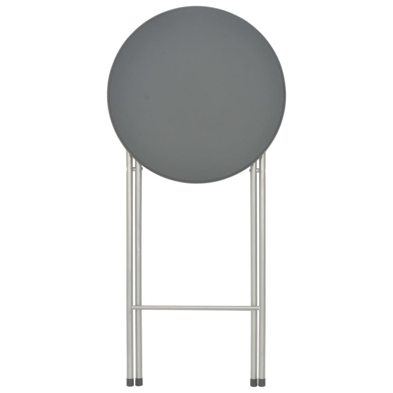 Jolicia Extendable Round Metal Base Dining Table, Black