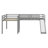 Twin Size L-Shaped Loft Bed With Slide, Ladder And Safety Guardrail-1342805531
