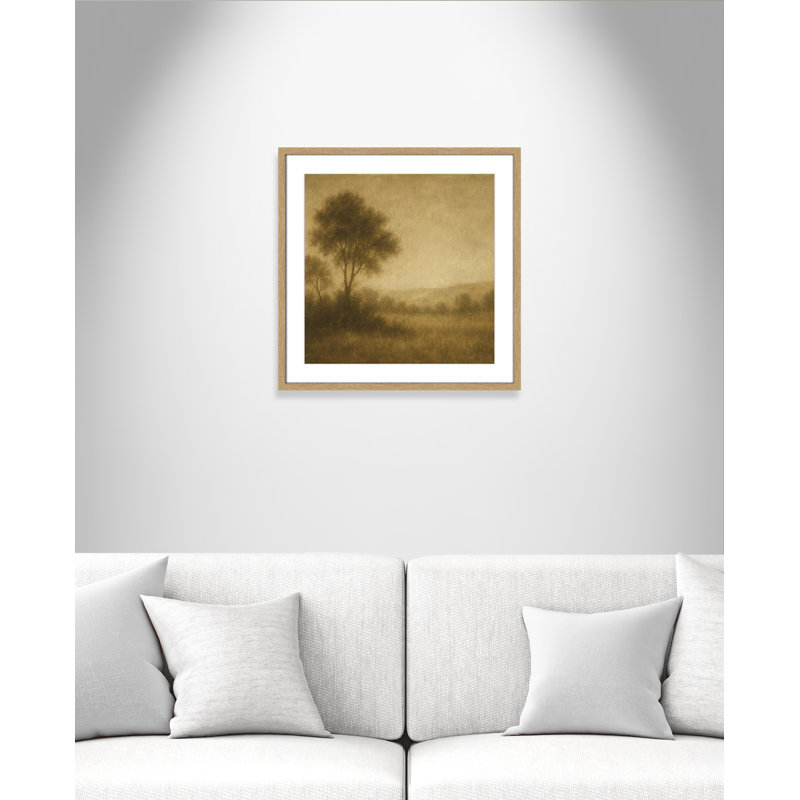 «Quiet Meadow II» par Fredrick Ashcroft, Matted Print, Naturel, L 23,5 po x H 23,5 po