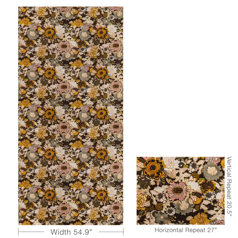 Rhapsody Arioso Print Fabic, Petal/Coin