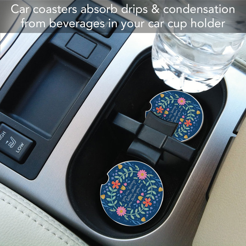 Sous-verre de voiture en pierre Blooming Bright