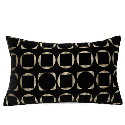 Moonfairyco Embroidered Velvet Lumbar Pillow Cover