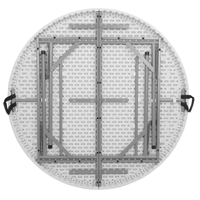 Table de banquet circulaire en plastique, H 29 po x l 60 po x P 60 po