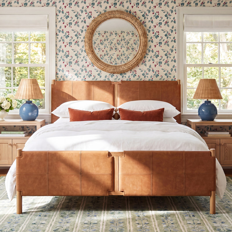 Sunita Upholstered Platform Bed, Queen, Heirloom Sienna