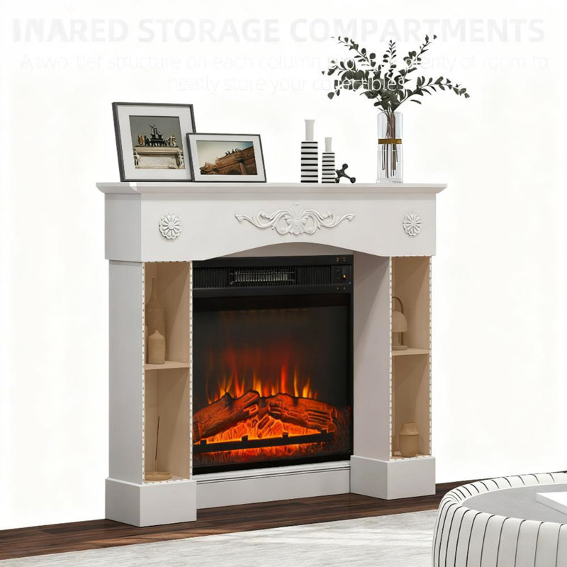 Freestanding Fireplace Surround With Leg For Electric Fireplaces