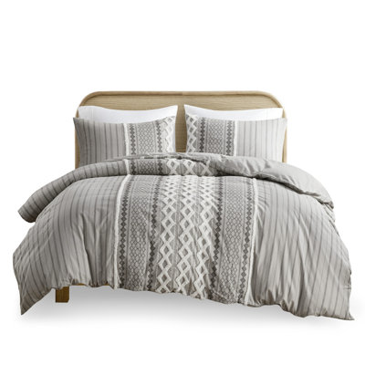 With Chenille - Pattern, Button Closure, Comfortable Bedding Global Inspired, Buttoned, Soft And Luxurious