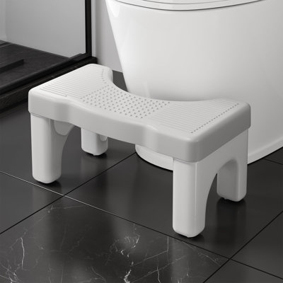 9 Inch Toilet Squat Potty Stool, Portable Poop Foot Stool for Adults.Toilet Stool Squat Adult, Pooping Squatting Step Stool for Toilet, Non Slip Toilet Leg Stand, Gray, 1 Pack