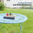 3-Piece Bistro Set With Seat Cushions,Light Blue-370692304