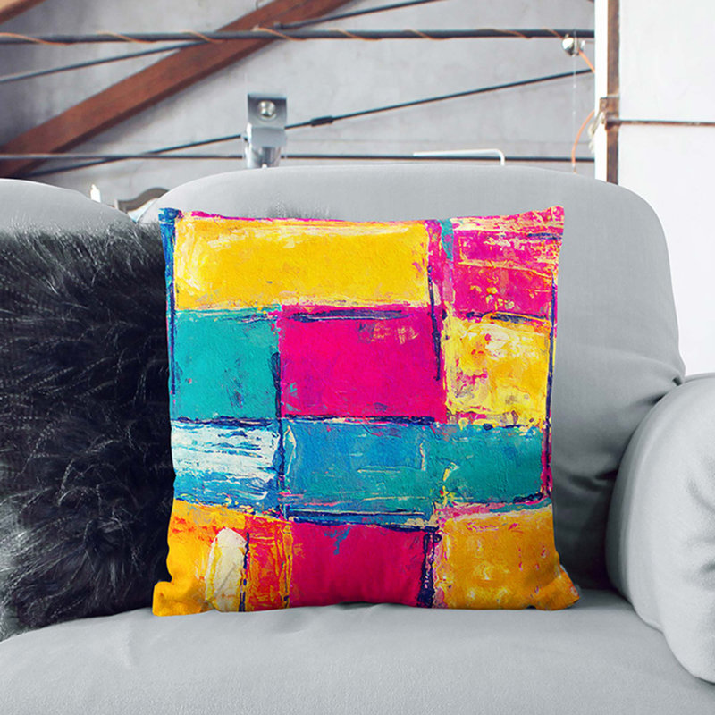 Abstract Square Throw Cushion, 55 x 55 cm