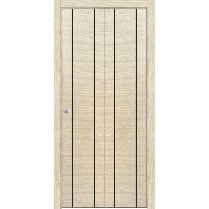 Porte pliante en bois massif massif, 48 po x 80 po