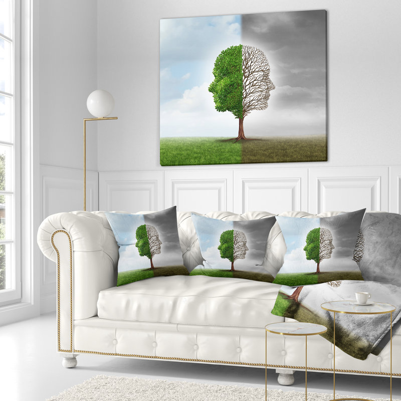 Coussin décoratif imprimé humain - Emotion abstraite