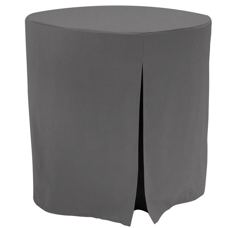 Tablevogue Round Table Cover, 30" L x 30" W, Light Gray