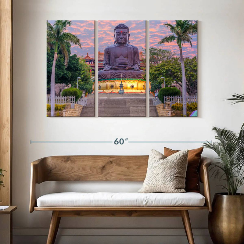 Statue de grand Bouddha Adella Changhua, H 32 po x l 50 po