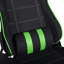 Fit@home Adjustable Armrest and Reclining PC & Racing Game Chair in Black and Green