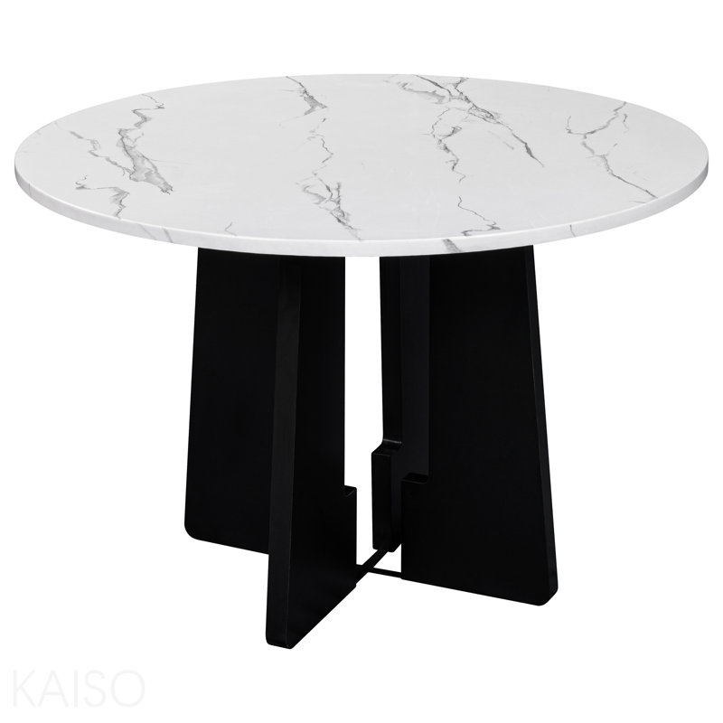 Table ronde de 43 pouces Mid-Century, Blanc