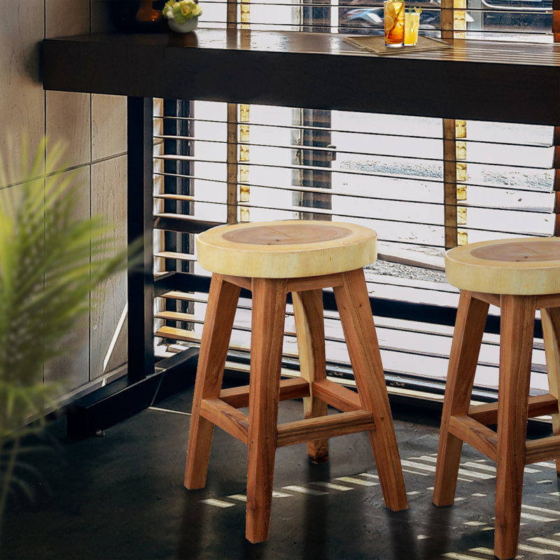 Tabouret de bar et de comptoir Addington, Tabouret de comptoir (assise de 24 po de hauteur), Brun pâle