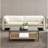 Jaeda Beige Linen Sofa