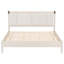 Lit très grand en bois massif, support robuste de 600 lb, aucun sommier tapissier requis, tête de lit tapissier avec poignées en métal-124238754-121067271