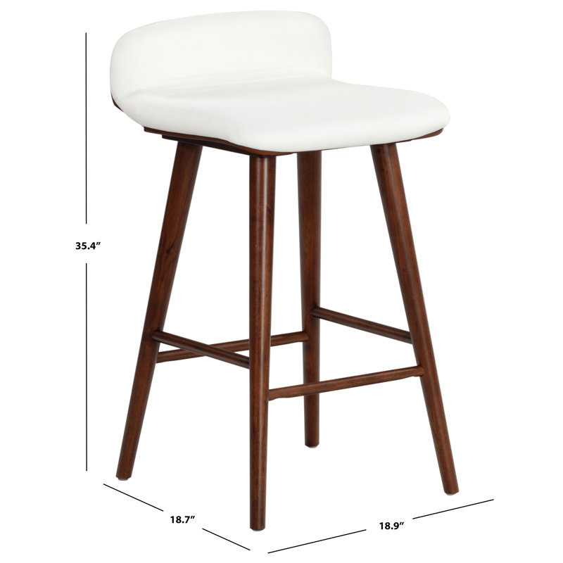 Vanya Barstool, White, Bar Stool - 31.1"
