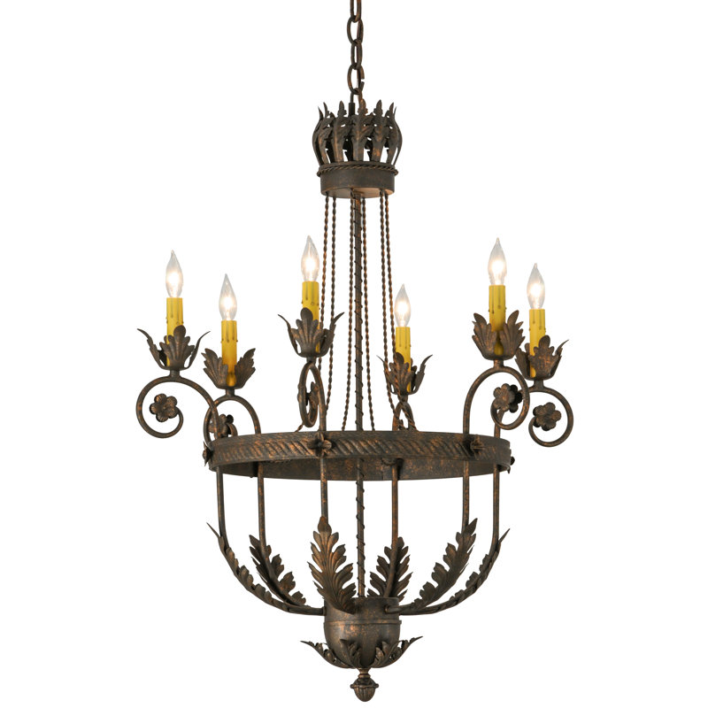 Greenbriar Oak 6 - Light Chandelier