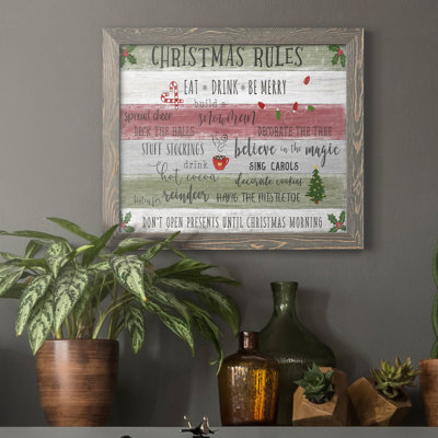 Christmas Rules - Reproduction d'art graphique sur toile