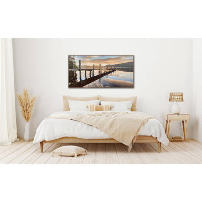 Coucher de soleil sur toile
