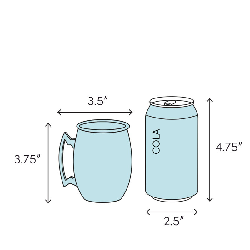 Grande tasse en cuivre mule 18 oz. Averill