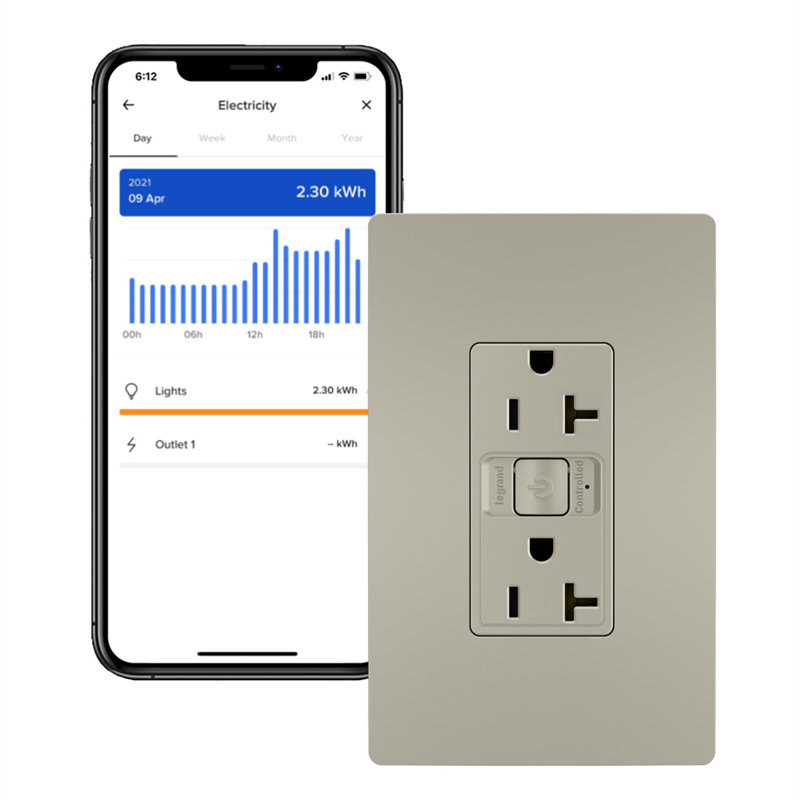 radiant® Smart 20A Outlet with Netatmo, Nickel