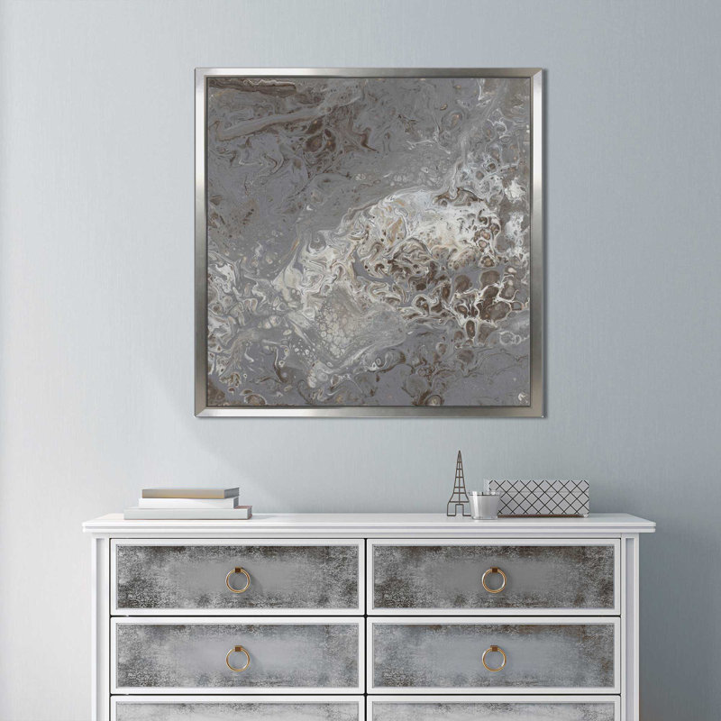 «Modern Flow II», reproduction de peinture à l'huile sur toile encadrée, H 27,5 po x l 27,5 po x P 2 po