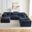 Canapé modulaire en forme de L 118 pièces de 118,1 po de forme nuage avec repose-pieds-1498544555