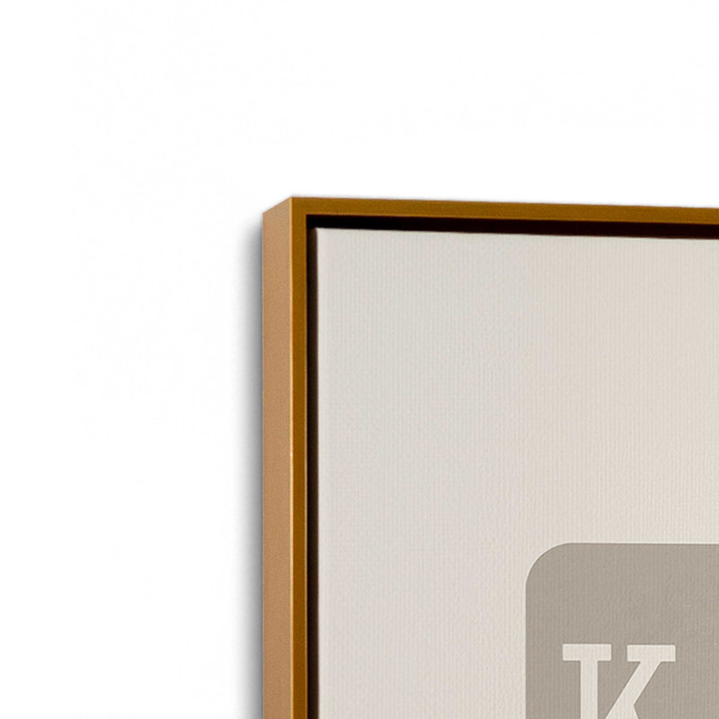 Beige Queen Card Canvas Print in a Frame, 12.75" H x 8.75" W, Polished Gold