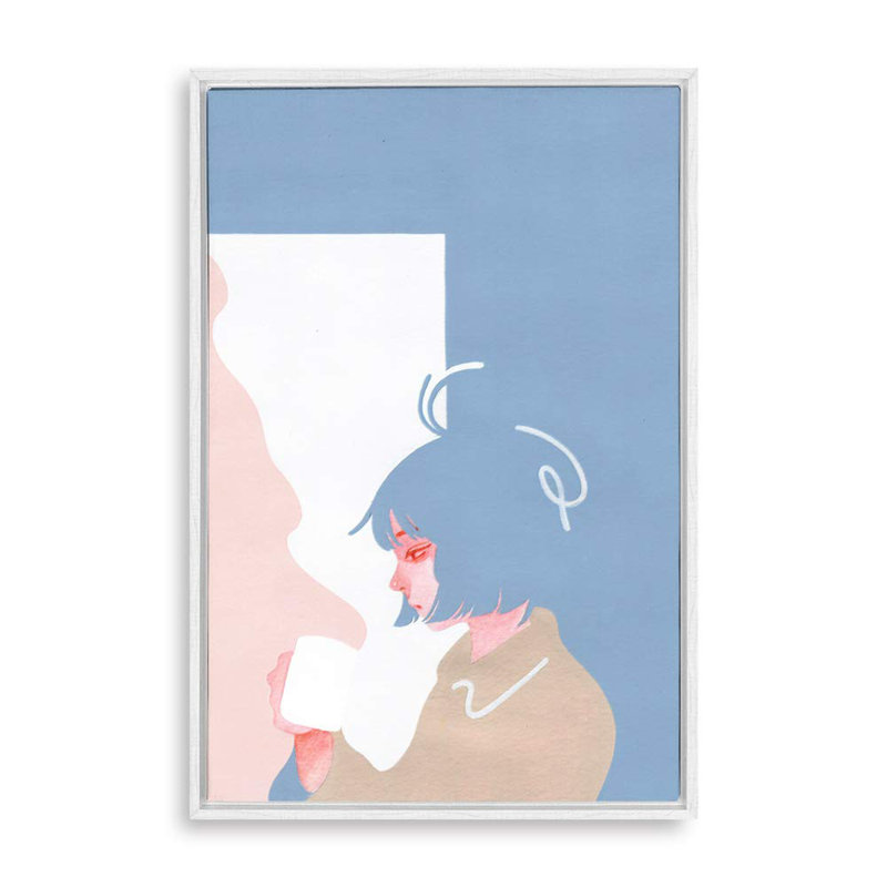 Thinking, White, 24" H x 16" W