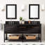 72" Robertson Double Bathroom Vanity Set with Oval Undermount Sinks-75247113-75247115-75247116