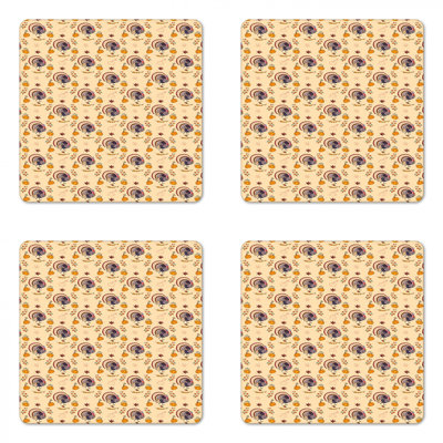 Square 4 Piece Coaster Set