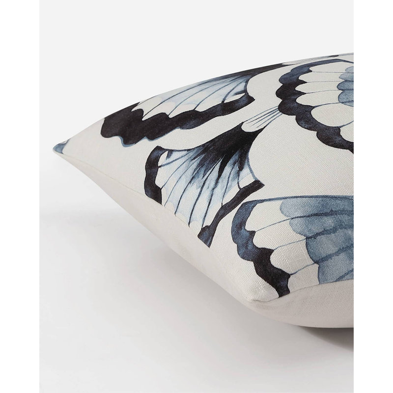 Coussin Pampas, Baryton Bleu Abstrait