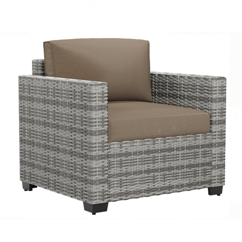 Ensemble de conversation modulaire en rotin 7 pièces avec coussins, 6327cl-a11, Chameau